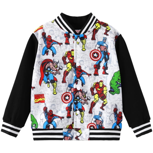 Chaqueta Varsity Disney Marvel Comics para niños de 8 a 9 años
