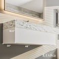 thumbnail image 2 of EVIVA Fritti 48 Inch White Wall Mount Bathroom Vanity with Marble Basin, 2 of 7
