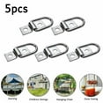 thumbnail image 3 of 5Pcs Audew D Rings Hook Tie Down Ring Load Anchor Trailer Forged Lashing Truck, 3 of 7