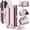 Pink, variant on for Samsung Galaxy S26 Plus Crossbody Wallet Case,with 10 Card Slots, Zipper Pocket and Magnetic Flip Folio, PU Leather Wristlet Shoulder Strap 3-in-1 Case for Women and Men,Pink