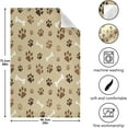 thumbnail image 3 of Dreamtimes Brown Dog Paw Print on Striped Kitchen Towels Dish Bar Tea Towel Dishcloths 1 Pack Super Absorbent Soft 18 x 28 inches, 3 of 7
