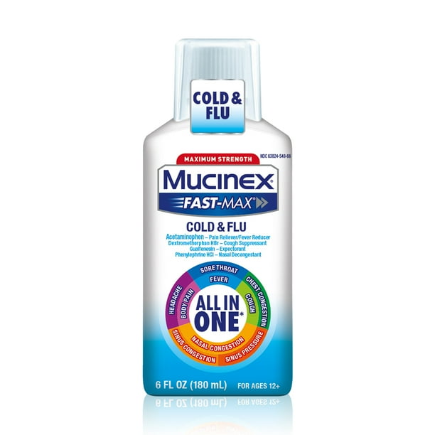 Mucinex FastMax Maximum Strength Cold & Flu All In One, MultiSymptom