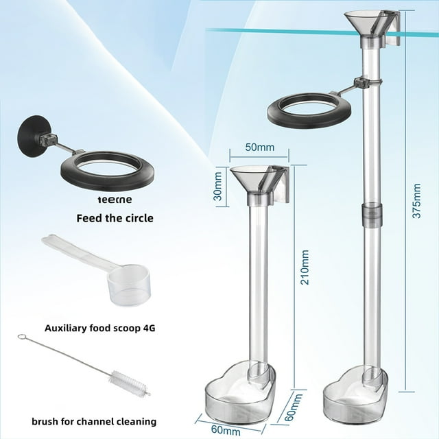 Aquarium Fish Feeder Tube Kit Multifunctional Large Capacity Food Dispenser For Aquarium Fish Tank