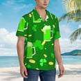 thumbnail image 5 of Bixox Men's Hawaiian Shirts Men's St Patrick's Day2 Print Short-Sleeve Shirt-Small, 5 of 8
