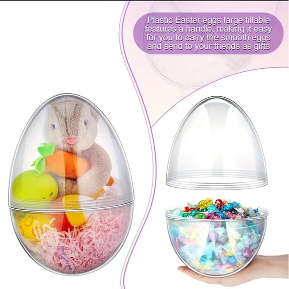 Japceit Easter Egg Gift Box, Shaped Empty Shell Decorative Storage & Toy Supply with Transparent OPP Bag Packaging