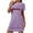 Purple, variant on Pajamas for Night Sweats Women's Nightgown Short Sleeve Sleepwear Comfy Sleepshirts Printed Crew Neck Nightshirt Tee Sleep Dress Soft Loose Fitting Pajamas Dress Gray XXL