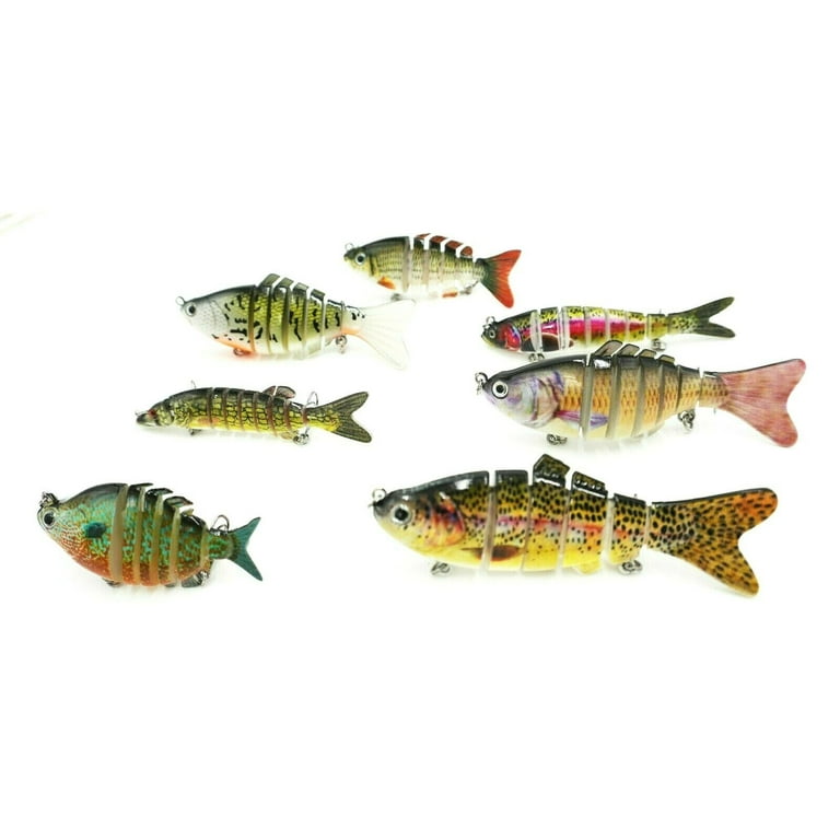 Assorted Fishing Lures for Bass Swimbait Jointed Crank Tackle Lot 7PC SET 