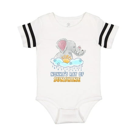 

Inktastic Nonna s Ray Of Sunshine Cute Elephants Rainclouds and Sun Gift Baby Boy or Baby Girl Bodysuit