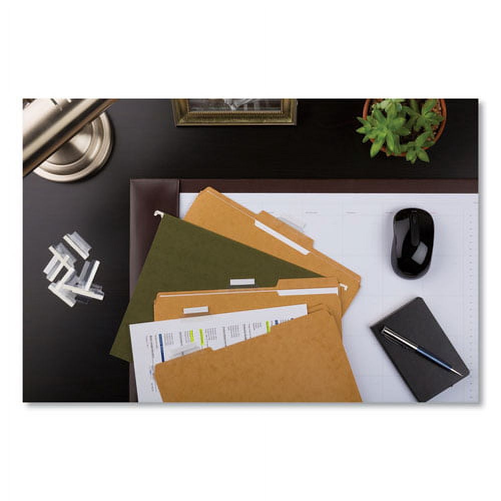 Insertable Index Tabs With Printable Inserts, 1/5-Cut Tabs, Clear, 2" Wide, 25/pack | Bundle of 5 Packs