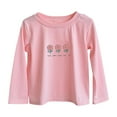 thumbnail image 2 of NAISIBABY Girls Long Sleeve T-Shirt 8 T, Floral Prints Round Neck Cotton Casual Comfortable Tee Pink(2-12T), 2 of 6