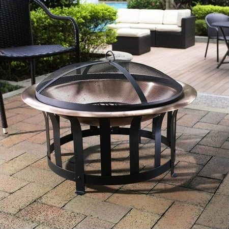 Crosley Furniture Ridgeway Copper Bowl Firepit In Copper Walmart Com