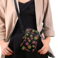 thumbnail image 4 of HELLHERO Colorful Pineapple Pattern Design with Zipper Messenger Bag for Men, Women Outdoor Travel Daily Use Crossbody Sling Bag Polyester 4.33x1.97x7.09, 4 of 7