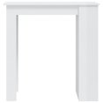 thumbnail image 3 of vidaXL Bar Table with Storage Rack High Gloss White 102x50x103.5 cm, 3 of 4