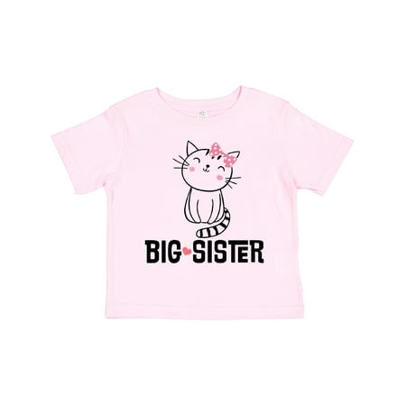 

Inktastic Big Sister Girl Cat Gift Toddler Toddler Girl T-Shirt