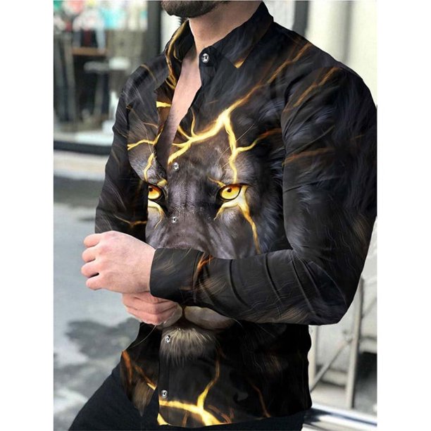 Camisa de manga larga con estampado de cielo estrellado para hombre Diseño de moda Camisas de manga larga de lujo para hombre Camisas con solapa con botones para las cuatro estaciones