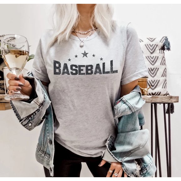 BASEBALL Graphic Short sleeve T-Shirt Plus Size