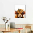 thumbnail image 2 of JRXY Cute Highland Cow Print Decor Rustic Farmhouse Wall Decor Retro Cow with Butterfly Pictures Wall Art Abstract Animal Canvas Paintings for Bedroom Bathroom Decor Funny Home Artwork 12x16 in, 2 of 4