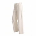 thumbnail image 5 of QURATI Women's High Waisted Wide Leg Jeans Baggy Loose Trendy Denim Pants Cotton Stretchy Trousers with Pockets Womens Bottoms White M, 5 of 5