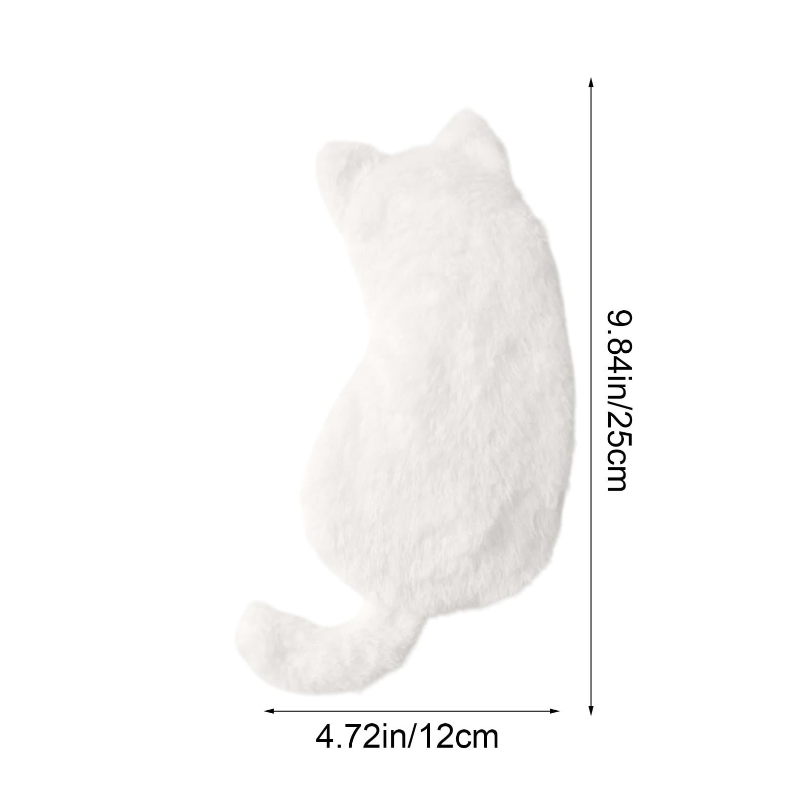 Weloille Plush Cat Multifunctional Storage Bag, Coin Purse, Pencil Case and Makeup Brush Holder with Zipper, Flock Material, 25x12cm, Multi-Color