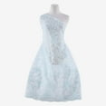 thumbnail image 2 of Zelouf Sera Floral Corded Lace On Tulle  , Sewing, DIY, Crafts Fabric by the Yard, Aqua Sunrise/ivy, 1 Yard, 2 of 2