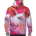 thumbnail image 7 of Haiem Pink Pig Patterned Men's Hoodie with Kangaroo Pocket - Ideal Pullover Sweatshirt for Daily Wear, Travel, and Home-3X-Large, 7 of 7