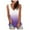Purple, variant on Tbopshirt Womens Tank Top Women's Casual Printing V-Neck Gradient Sleeveness Tops Loose Vest Blouses