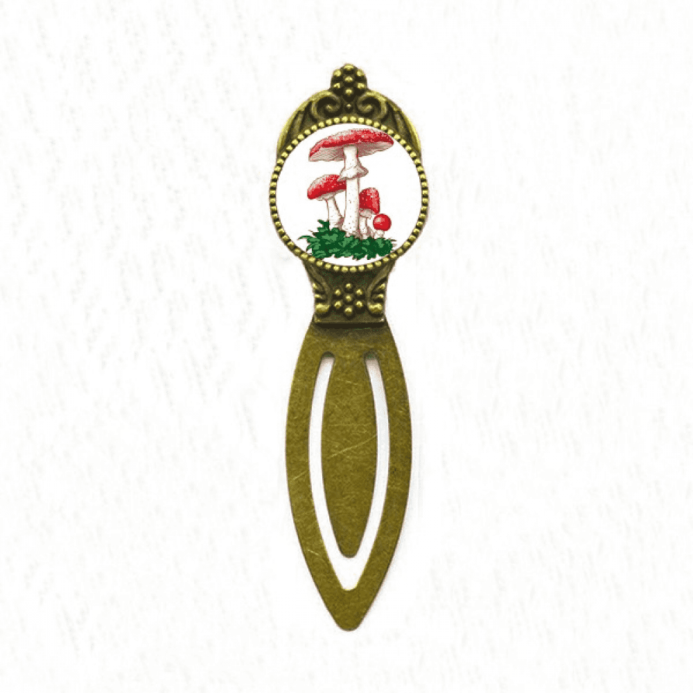 Delicious Red Poisonous Mushroom Illustration Bookmark Retro Office Label Page Marker
