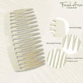 thumbnail image 4 of French Amie Handmade Solid Ivory Cream Celluloid Acetate 16 Teeth Side Hair Comb, 4 of 8