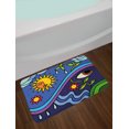 thumbnail image 2 of Abstract Bath Mat, Spiritual Nature Illustration with Sun Sky Flowers and Eye Figures Eco Design, Non-Slip Plush Mat Bathroom Kitchen Laundry Room Decor, 29.5 X 17.5 Inches, Multicolor, Ambesonne, 2 of 2