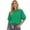 X288 Green, variant on Bysome Women Sweatshirts Solid Color Short Sleeve Crew Neck Shirts Autumn Stylish Women Sweatshirt Size L Black