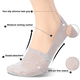 thumbnail image 3 of Calcetines invisibles con encaje para mujer - 6 pares, forros con agarre en el tobillo para mocasines, zapatillas y zapatos planos - Corte ultrabajo, antideslizantes con correas de silicona, 3 of 6