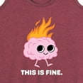 thumbnail image 3 of Instant Message - This Is Fine Brain Fire - Women's Racerback Tank Top, 3 of 6