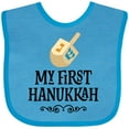 thumbnail image 3 of Inktastic My 1st Hanukkah Dreidel Boys or Girls Baby Bib, 3 of 4
