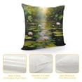 thumbnail image 4 of Fenyluxe Water Lilies Trees Soft Painting Fashion Style Dirt-Resistant Throw Pillow Covers with Zipper Closure for Couch Sofa Bed Living Room Bedroom - 1PC 22x22in, 4 of 5