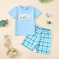 thumbnail image 4 of Futezty Toddler Boys Clothes Summer Outfit Sets, Toddler Kids Baby Boys Girls Clothes Summer Short Sleeve Dinosaur T Shirt Tops Shorts Casual 2PCS Outfits Set, 4 of 6