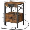 thumbnail image 6 of HOOBRO Nightstand End Table with Drawer USB Ports and Power Outlets Bedside Table  Bedroom BF128UBZ01G1, 6 of 8