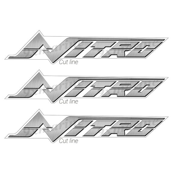 3 Nitro Boat Stickers "3D Vinyl Replica" of original - 10" long