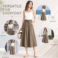 thumbnail image 7 of FlowCharm Pull-On Capri Culottes for Women, Drawstring Loose Fit Summer Wide Leg Pants, 7 of 7