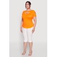thumbnail image 4 of Womens Plus Size Cut Out Crew Neck Tee, 4 of 5