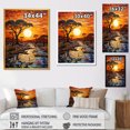 thumbnail image 4 of Designart "Savannah Sunset in African Safari Palette V" Landscapes Framed Wall Art - Global Yellow Africa Living Room Framed Canvas Art, 4 of 6
