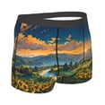 thumbnail image 4 of Haiem Sunflowers At Sunset Men's Boxer Briefs, Every Day Comfort Stretch Cotton Moisture-Wicking Underwear-Medium, 4 of 8