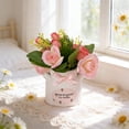 thumbnail image 3 of Low-Maintenance Artificial Flower Bonsai with Ceramic Vase, Potted Floral Decor for Home Office Desk Easter Decor, Stylish Shelf Decoration and Table Centerpiece Easter Display, 3.1*2.5in, C, 3 of 6