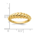 thumbnail image 2 of 925 Sterling Silver Gold tone Scalloped Ring Size 6 Band Style-Ring for Women - 2.2 Grams, 2 of 2