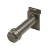 4.5" Slatwall Pipe Straight Faceout Hook, Heavy Duty Vintage Pipe Line Rack, Gunmetal Grey, 10 Pack