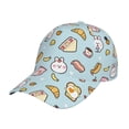 thumbnail image 1 of Fotbe Rabbit Burger Coffee Gorro Clásico de Béisbol, Gorra Ajustable con Broche Snapback, Gorro de Exterior de Algodón Suave, 1 of 6