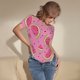 thumbnail image 3 of Balery Watermelon Body de cuello redondo de manga corta para mujer Tops de manga corta Tops básicos-Small, 3 of 7