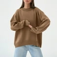 thumbnail image 2 of Women's Cozy Crew Neck Pullover Sweater Fashionable Knit Top For Fall Winter Casual Wear Soft Comfortable Everyday Outfit, 2 of 2