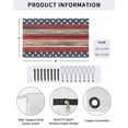 thumbnail image 2 of 4th of July RV Awning Sun Shade Screen 9'X15.3' American Flag Mesh Sunscreen Patriotic Stars Stripes Retro Wood Grain Awning Shade Screen with Zipper Completed Kits for RV Motorhome Camper, 2 of 7