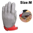 thumbnail image 1 of Guantes resistentes a cortes: ambidiestros, aptos para uso alimentario, alambre de acero inoxidable, malla metálica, nivel de seguridad de carnicero, protección de nivel 5, guantes de trabajo de seguridad para cortar carne Ormromra 2035897-1, 1 of 6