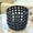 S, variant on Ceramic Woven Storage Basket, Multi-Use Bathroom Organizer Cup, Decorative Holder for Cotton Pads, Makeup Brushes and Toiletries Black